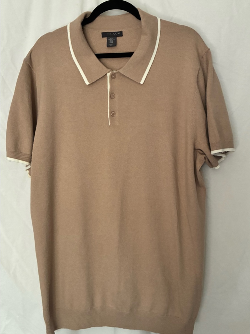 Marconi Tan Polo with Contrast Cream Trim